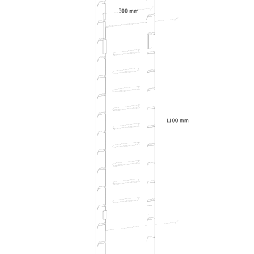 DEMI-SLATWALL 2P 30cm