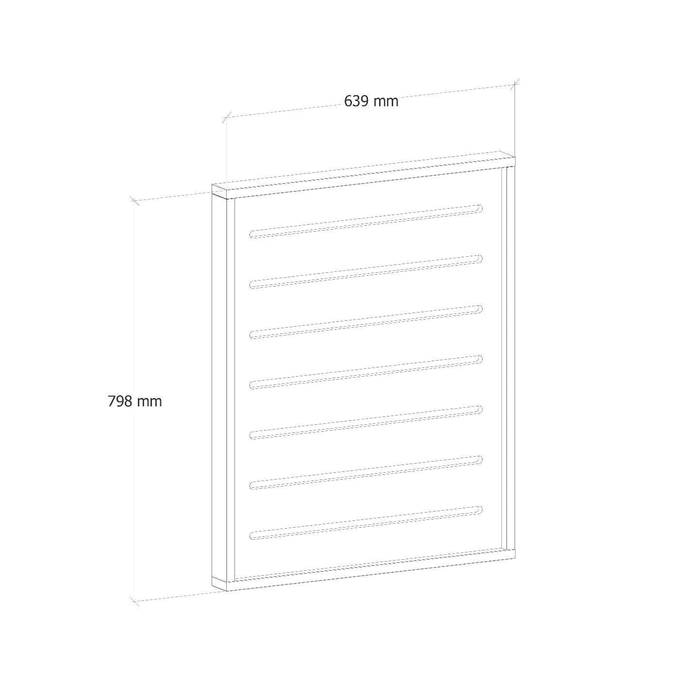 CADRE SLATWALL 60 CM
